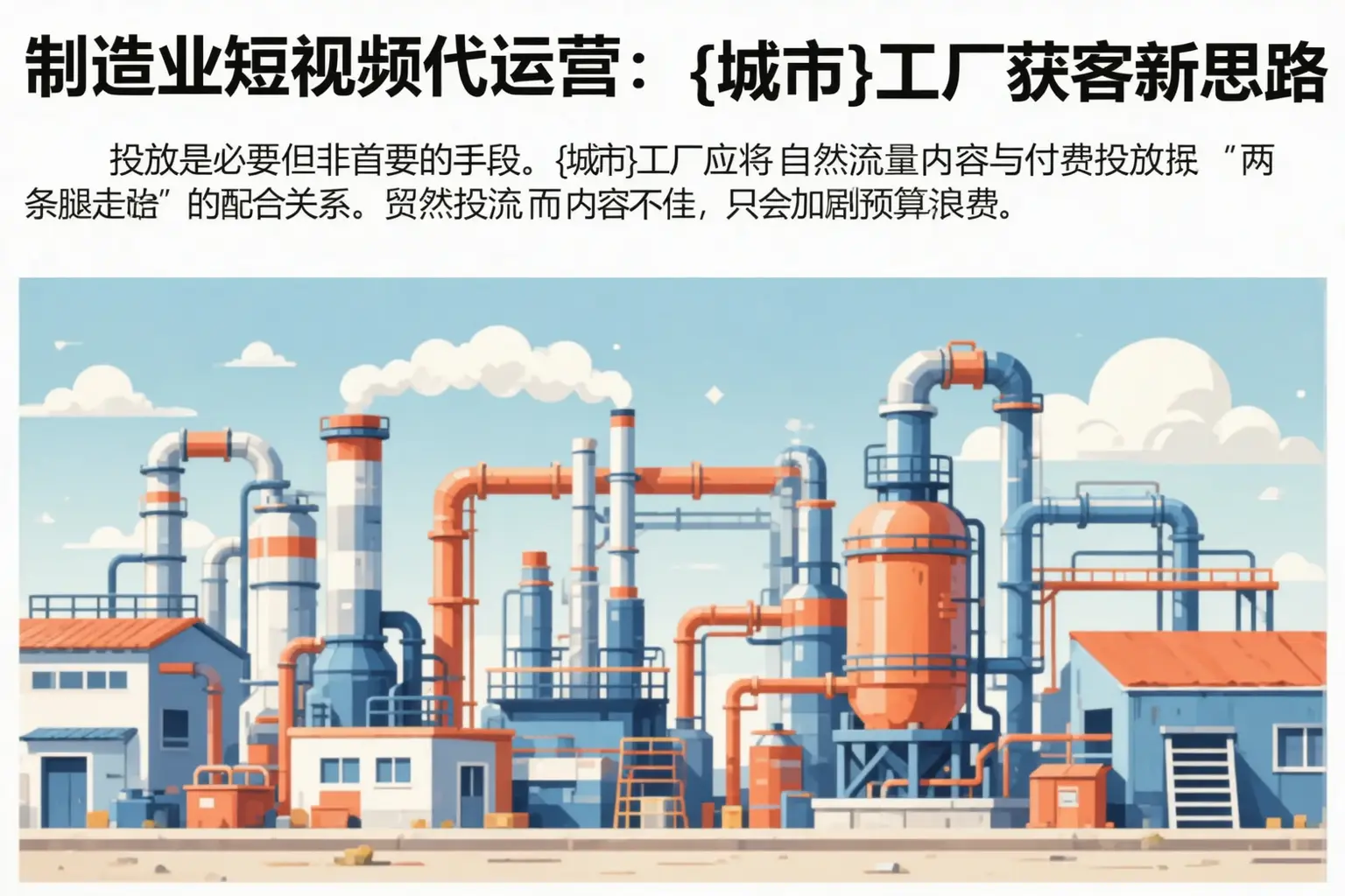 制造业短视频代运营:七台河工厂获客新思路
