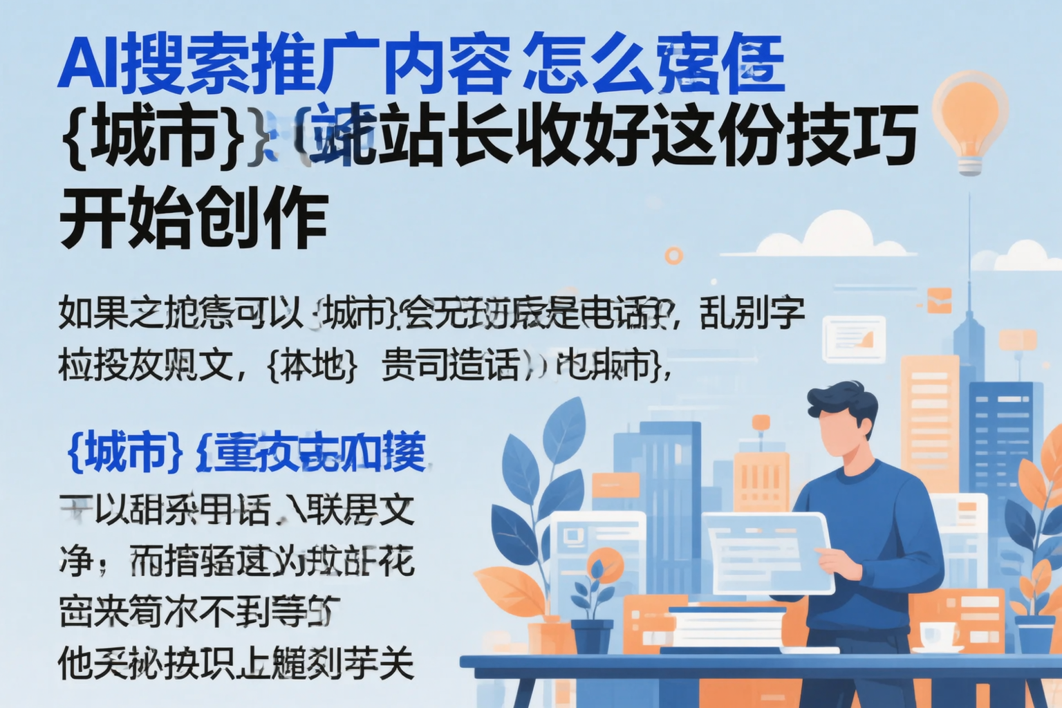 AI搜索推广内容怎么写?七台河站长收好这份技巧