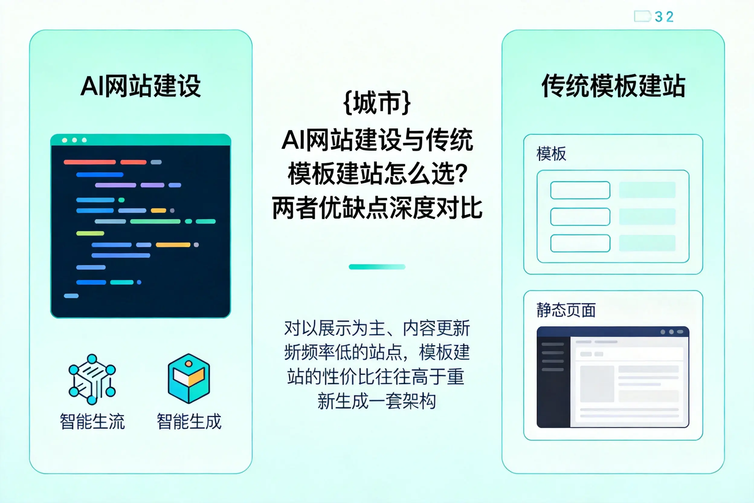 七台河AI网站建设与传统模板建站怎么选?两者优缺点深度对比