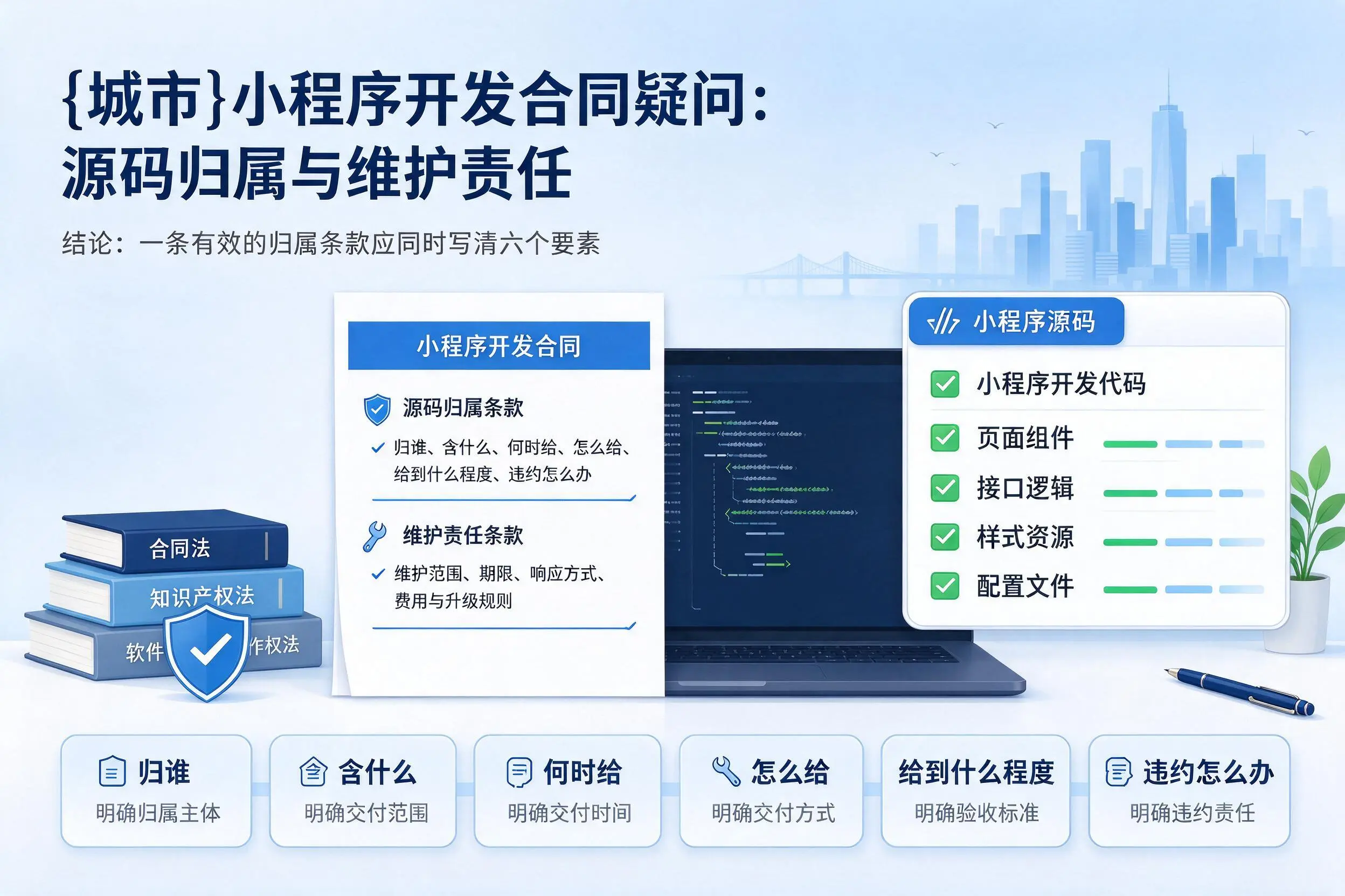 七台河小程序开发合同疑问:源码归属与维护责任