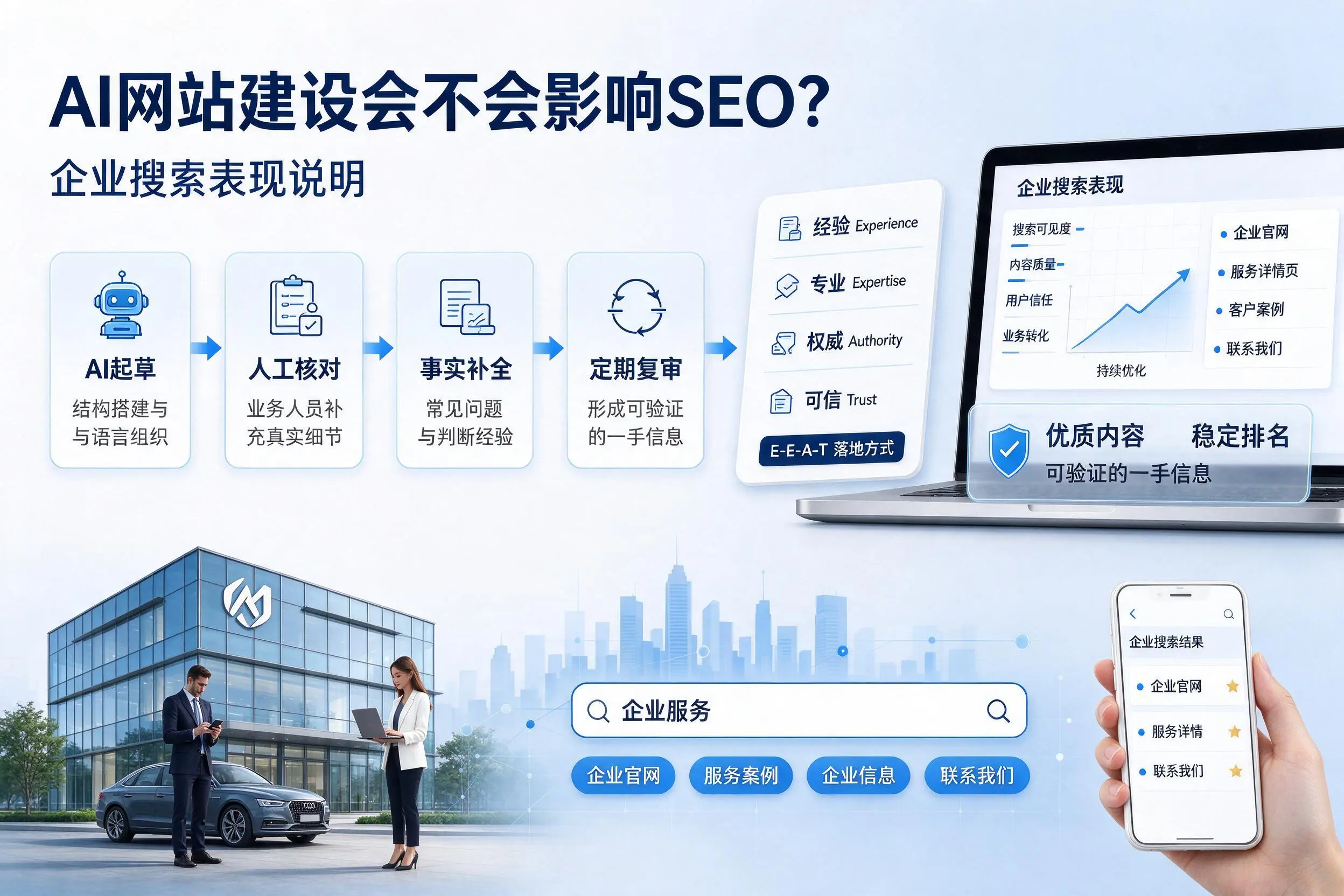 AI网站建设会不会影响SEO？七台河企业搜索表现说明