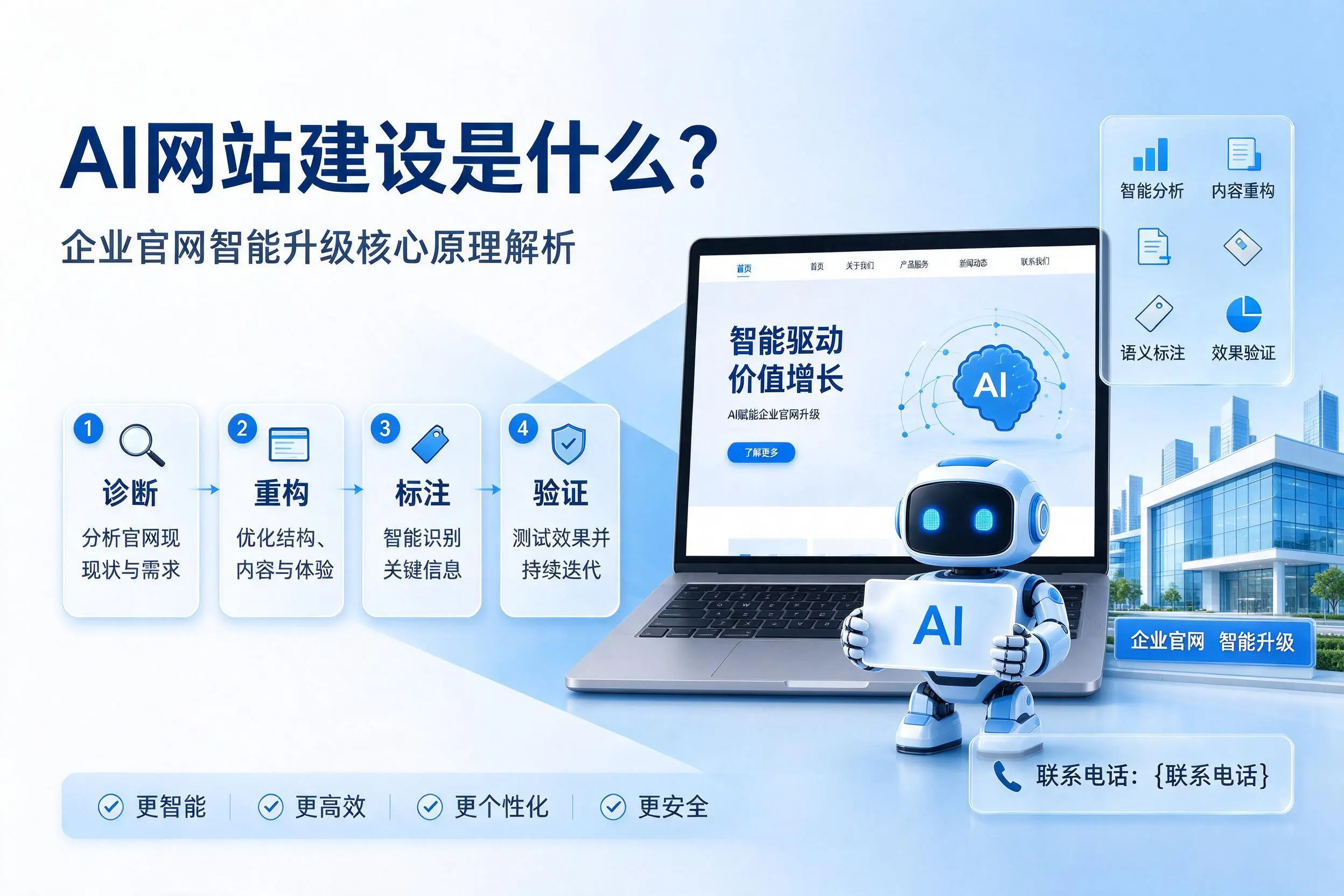 AI网站建设是什么?七台河企业官网智能升级核心原理解析