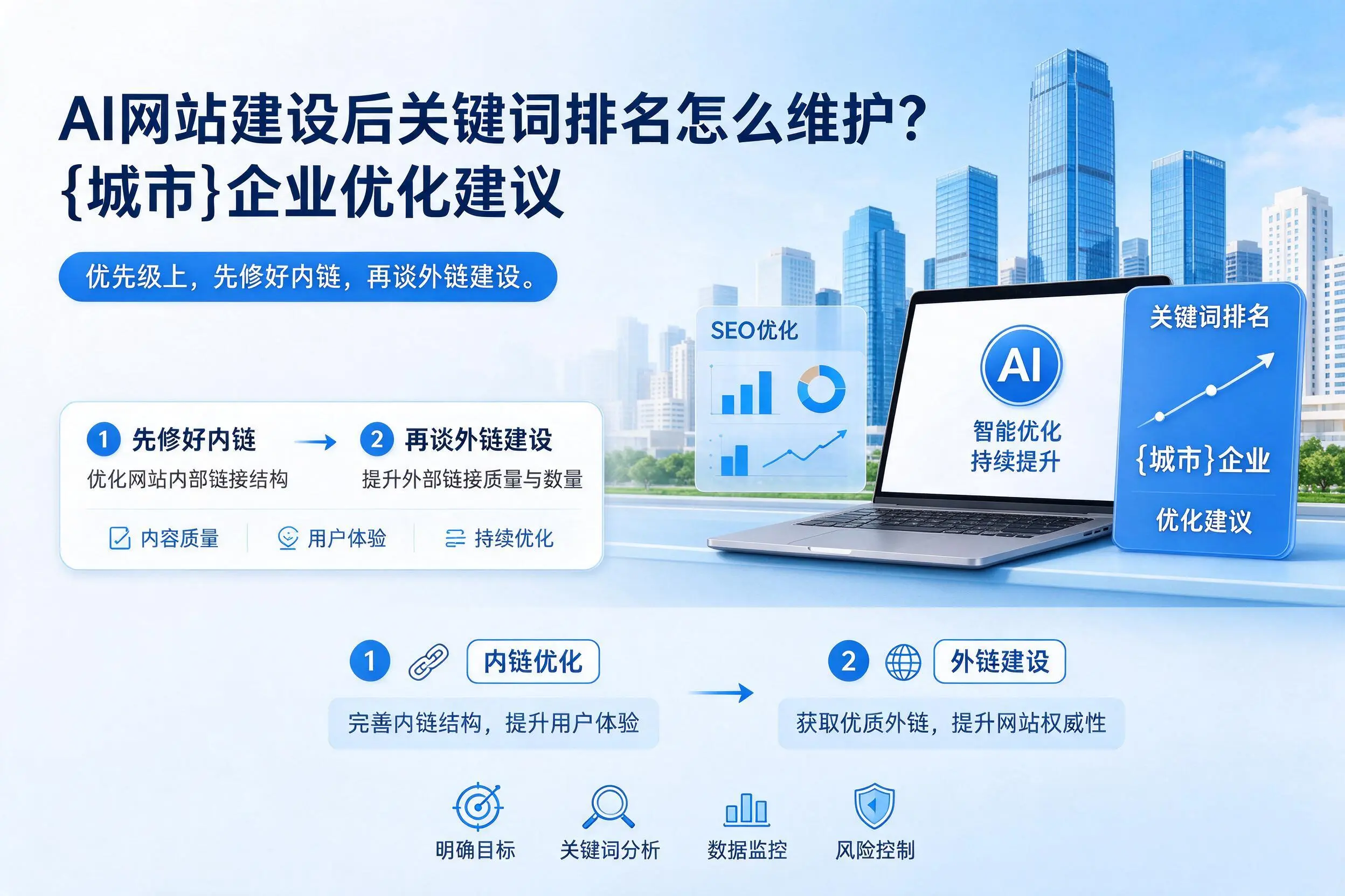 AI网站建设后关键词排名怎么维护？七台河企业优化建议
