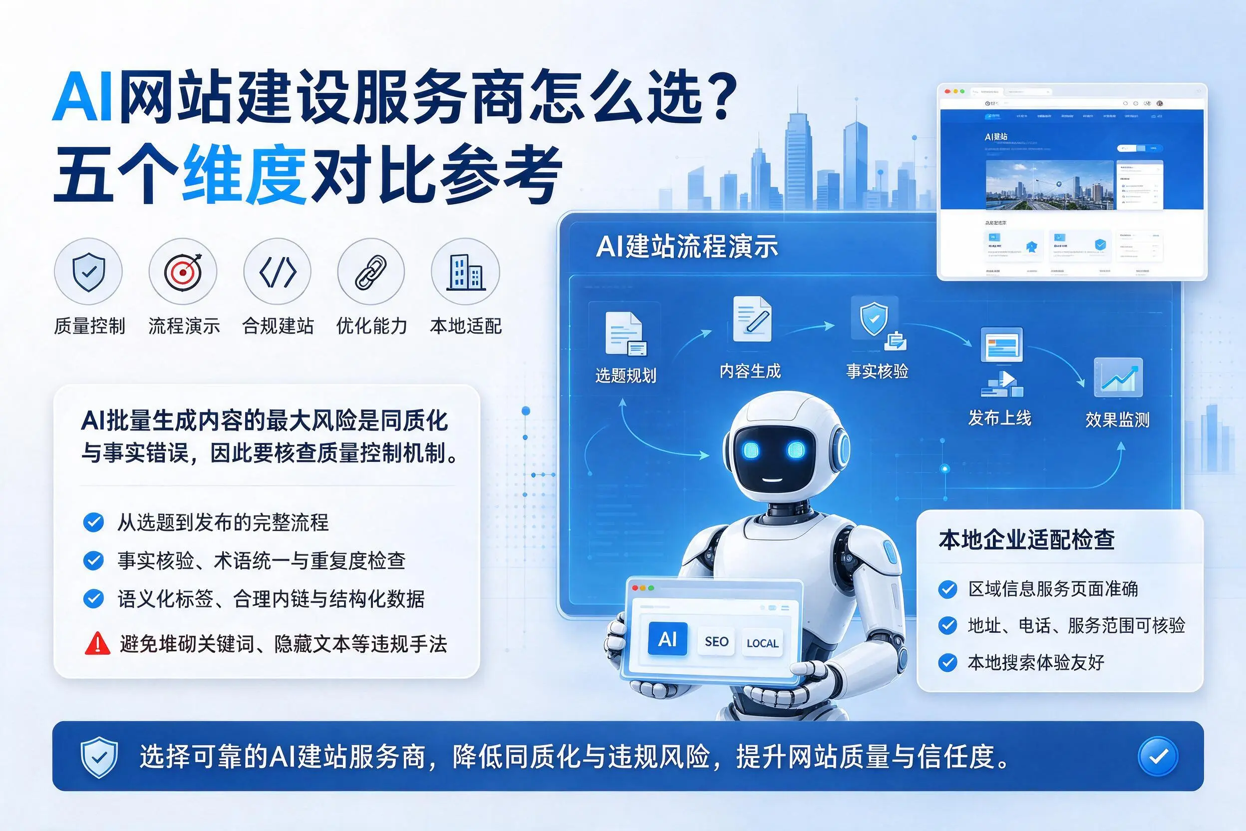 七台河AI网站建设服务商怎么选?五个维度对比参考