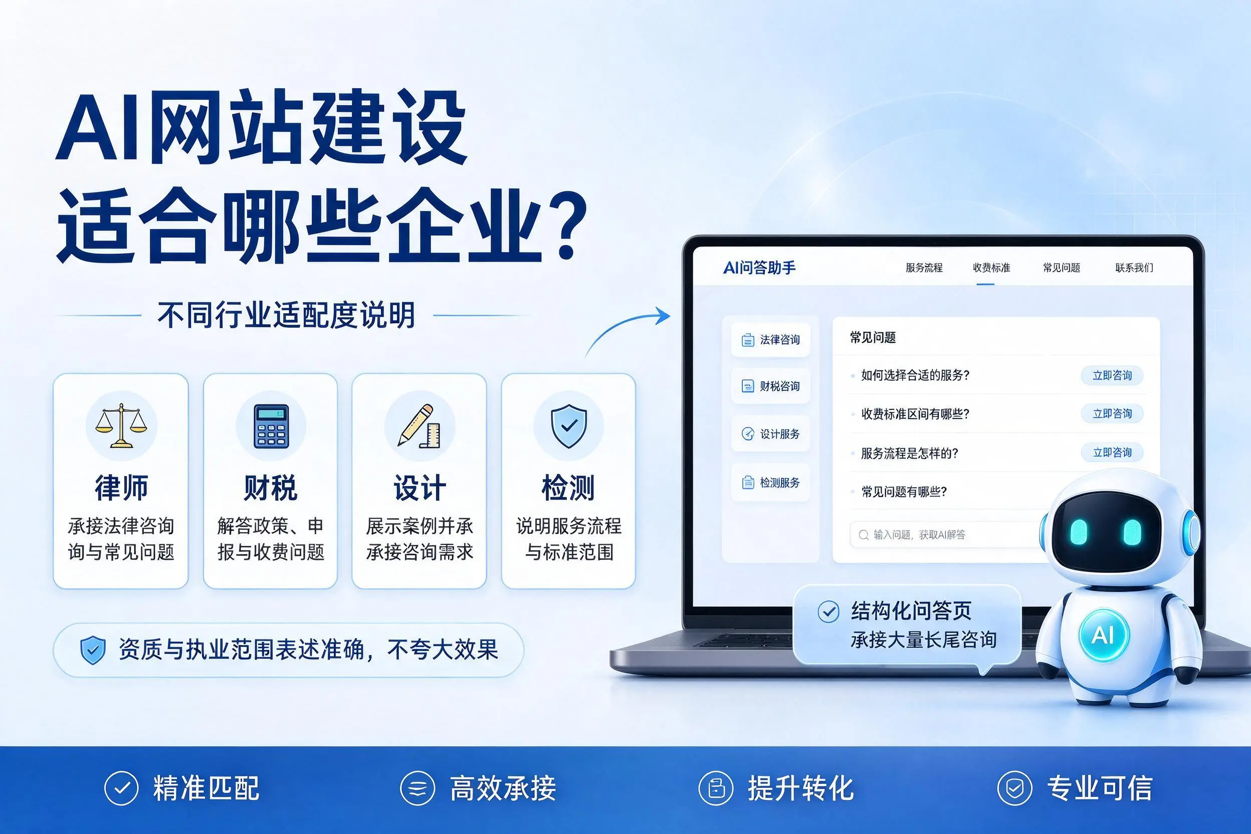 AI网站建设适合哪些企业?七台河不同行业适配度说明